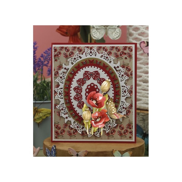 (PM10254)Dies - Precious Marieke - Beautiful Butterflies - Butterfly Oval