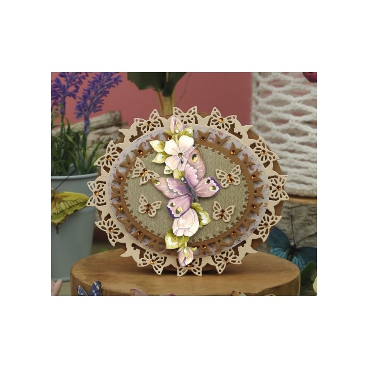 (PM10254)Dies - Precious Marieke - Beautiful Butterflies - Butterfly Oval