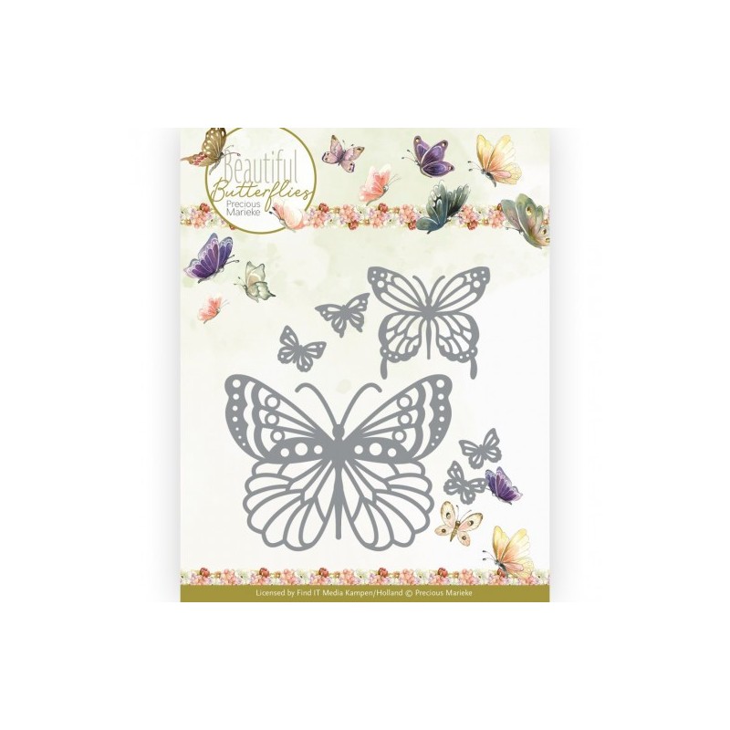 (PM10255)Dies - Precious Marieke - Beautiful Butterflies - Butterflies