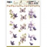 (SB10756)3D Push Out - Precious Marieke - Beautiful Butterfly - Purple