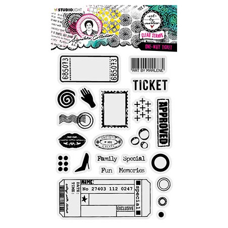 (ABM-SI-STAMP471)Studio light clear stamp One-way ticket Signature Collection nr.471