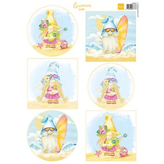 (VK9601)Gnomes on the beach - Surf