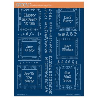 (GRO-WO-42091-16)Groovi plate A4 - DOTTED LACE FRAMES - ABC & NUMBERS