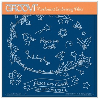 (GRO-TR-41944-03)Groovi Plate A5 BARBARA'S SHAC HOLLY FRAMER