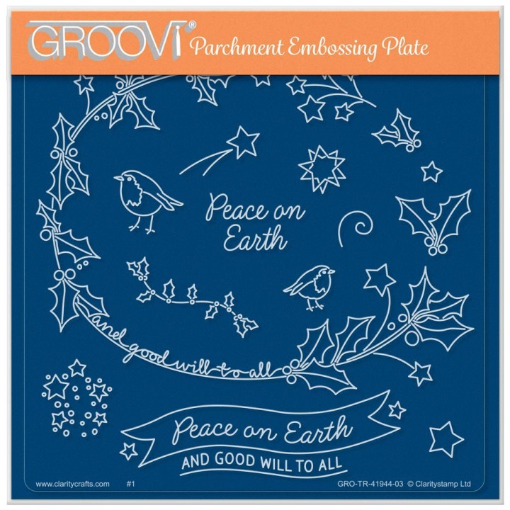 (GRO-TR-41944-03)Groovi Plate A5 BARBARA'S SHAC HOLLY FRAMER