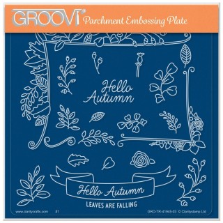 (GRO-TR-41945-03)Groovi Plate A5 BARBARA'S BARBARA'S SHAC LEAFY FRAMER