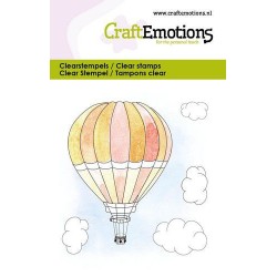 (5026)CraftEmotions clearstamps 6x7cm - Air balloon and clouds