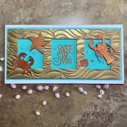 (EF3D-062)Creative Expressions Sue Wilson 3D Embossing Folder 8x8 Inch Tidal Sand