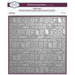 (EF3D-064)Creative Expressions Sue Wilson 3D Embossing Folder 8x8 Inch Brick Wall