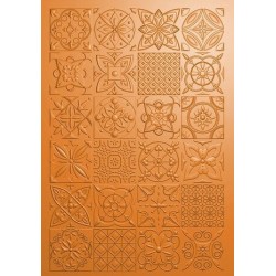 (MED-EF5-3D-DT)Crafter's Companion Mediterranean Dreams 5x7 Inch 3D Embossing Folder Decorative Tiles