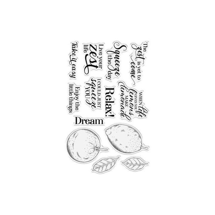 (MED-STD-LYZL)Crafter's Companion Mediterranean Dreams Stamp & Die Live Your Zest Life