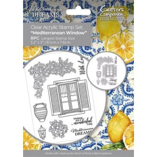(MED-CA-ST-MEDWI)Crafter's Companion Mediterranean Dreams Clear Stamp Mediterranean Window