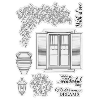 (MED-CA-ST-MEDWI)Crafter's Companion Mediterranean Dreams Clear Stamp Mediterranean Window