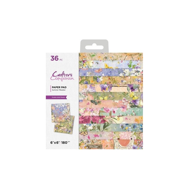(CC-PAD6-SUME)Crafter's Companion Summer Meadow 6x6 Inch Paper Pad