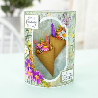 (NG-WILD-MDST-MBFL)Crafter's Companion Wildflower Metal Die & Stencil Mailbox Flowers