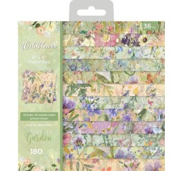 (NG-WILD-PAD6)Crafter's Companion Wildflower 6x6 Inch Paper Pad