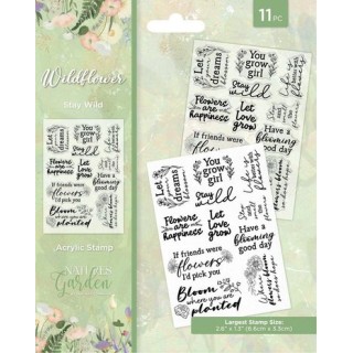 (NG-WILD-CA-ST-STWI)Crafter's Companion Wildflower Clear Stamp Stay Wild