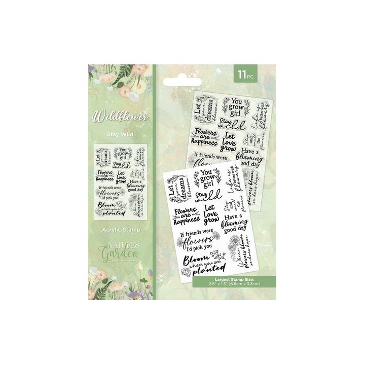 (NG-WILD-CA-ST-STWI)Crafter's Companion Wildflower Clear Stamp Stay Wild