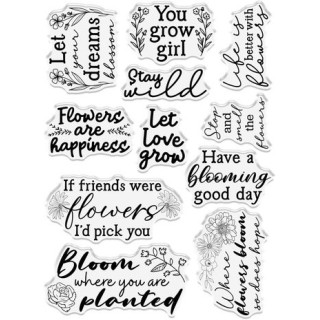(NG-WILD-CA-ST-STWI)Crafter's Companion Wildflower Clear Stamp Stay Wild