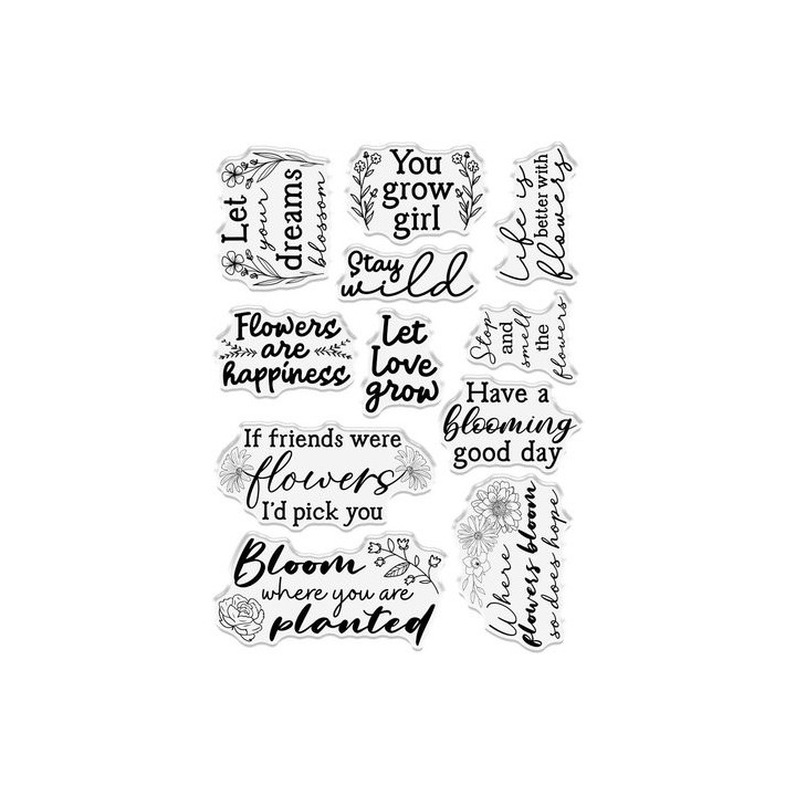 (NG-WILD-CA-ST-STWI)Crafter's Companion Wildflower Clear Stamp Stay Wild