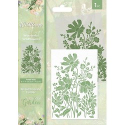 (NG-WILD-EF4-WOWI)Crafter's Companion Wildflower 2D Embossing Folder Wonderful Wildflowers