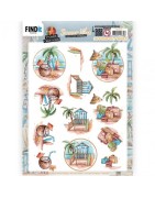 (SB10735)3D Push Out - Yvonne Creations - Summer Vibes - beach