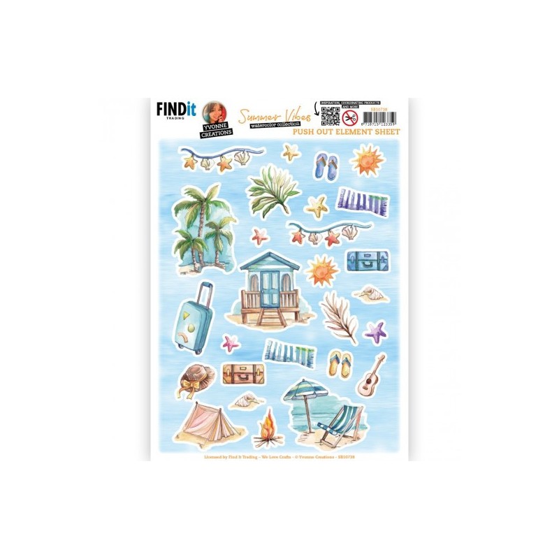 (SB10738)Push Out - Yvonne Creations - Summer Vibes - Small Elements B