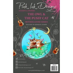 (PI221)Pink Ink Designs The Owl & The Pussycat A5 Clear Stamps