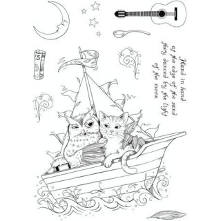 (PI221)Pink Ink Designs The Owl & The Pussycat A5 Clear Stamps