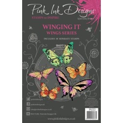 (PI222)Pink Ink Designs Winging It A5 Clear Stamps
