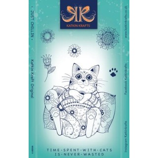 (KK0011)Katkin Krafts Just Chillin' A5 Clear Stamp Set