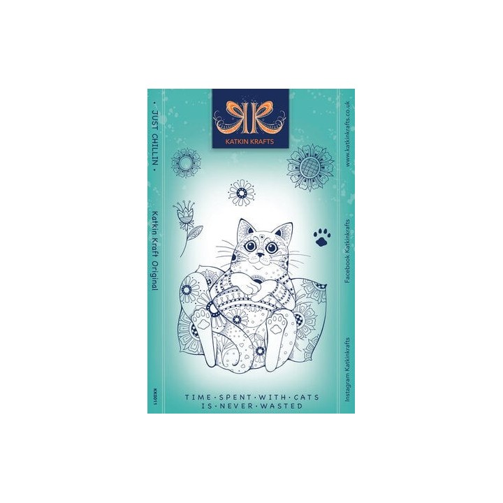 (KK0011)Katkin Krafts Just Chillin' A5 Clear Stamp Set