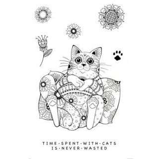 (KK0011)Katkin Krafts Just Chillin' A5 Clear Stamp Set
