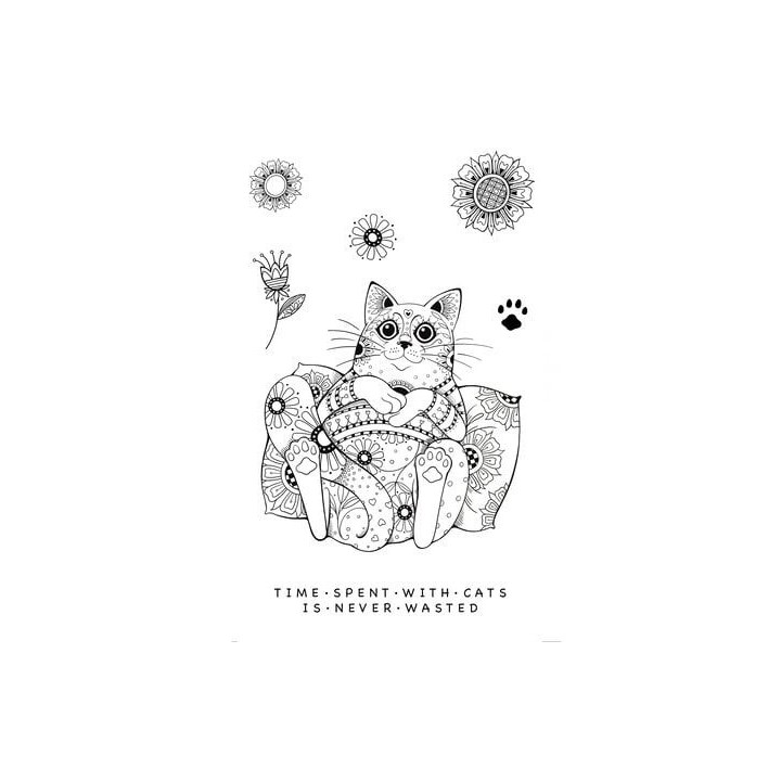 (KK0011)Katkin Krafts Just Chillin' A5 Clear Stamp Set