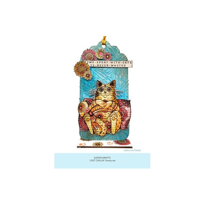 (KK0011)Katkin Krafts Just Chillin' A5 Clear Stamp Set
