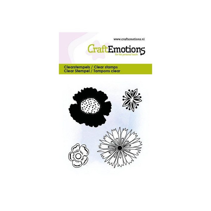(5036)CraftEmotions clearstamps 6x7cm - Loose flowers 1