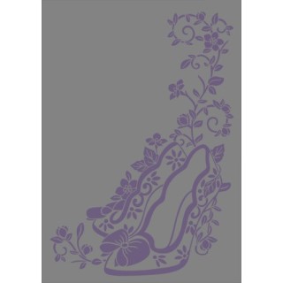(S-OUAT-EF5-GLSL)Crafter's Companion Once Upon a Time Embossing Folder Glass Slippers