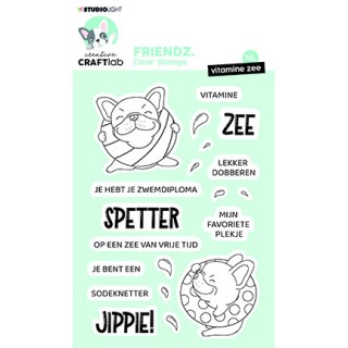 (CCL-FR-STAMP469)Studio light Clear stamp Vitamine Zee Friendz nr.469