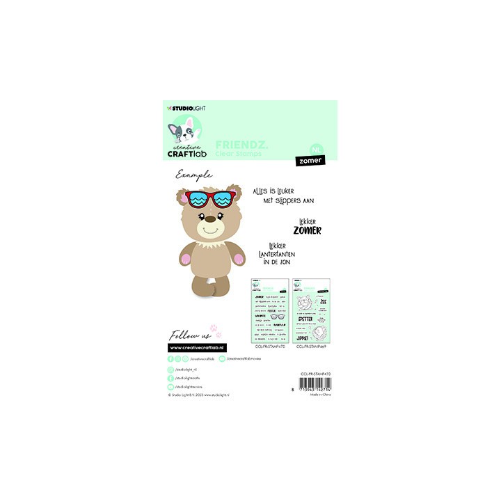 (CCL-FR-STAMP470)Studio light Clear stamp Zomer Friendz nr.470