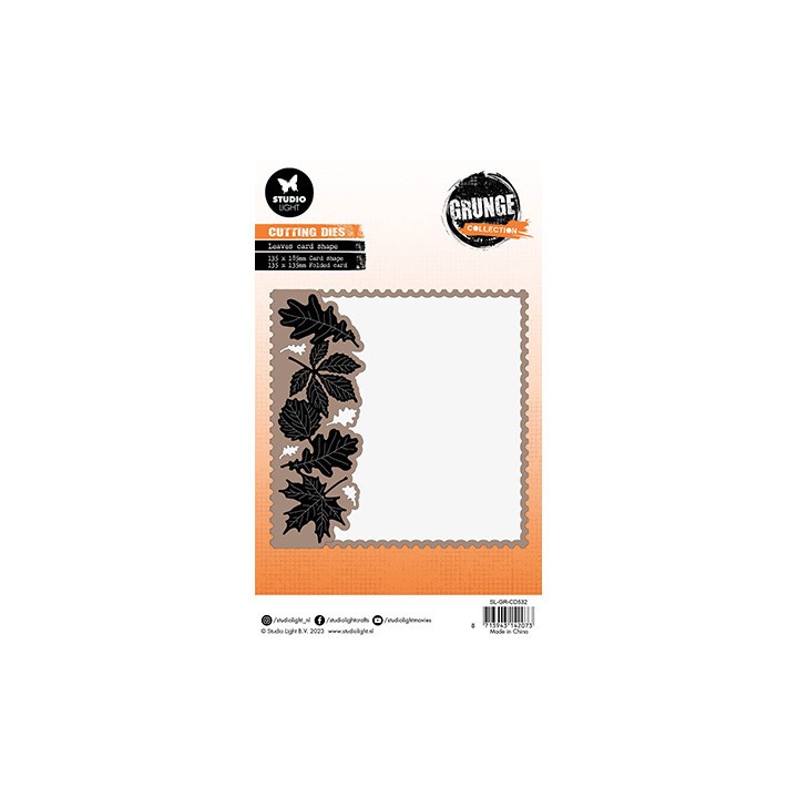 (SL-GR-CD532)Studio Light SL Cutting Die Leaves card Grunge collection nr.532