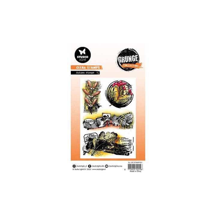 (SL-GR-STAMP451)Studio Light SL Clear Stamp Autumn stamps Grunge collection nr.451