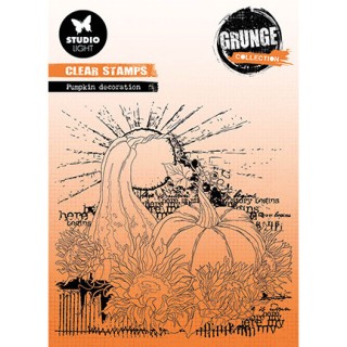 (SL-GR-STAMP454)Studio Light SL Clear Stamp Pumpkins Grunge collection nr.454
