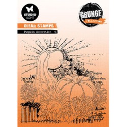 (SL-GR-STAMP454)Studio Light SL Clear Stamp Pumpkins Grunge collection nr.454