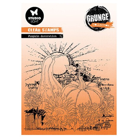 (SL-GR-STAMP454)Studio Light SL Clear Stamp Pumpkins Grunge collection nr.454