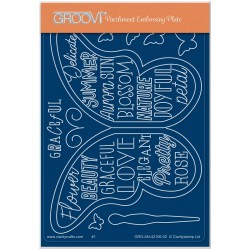 (GRO-AN-42106-02)Groovi® plate A6 GRACEFUL BUTTERFLY