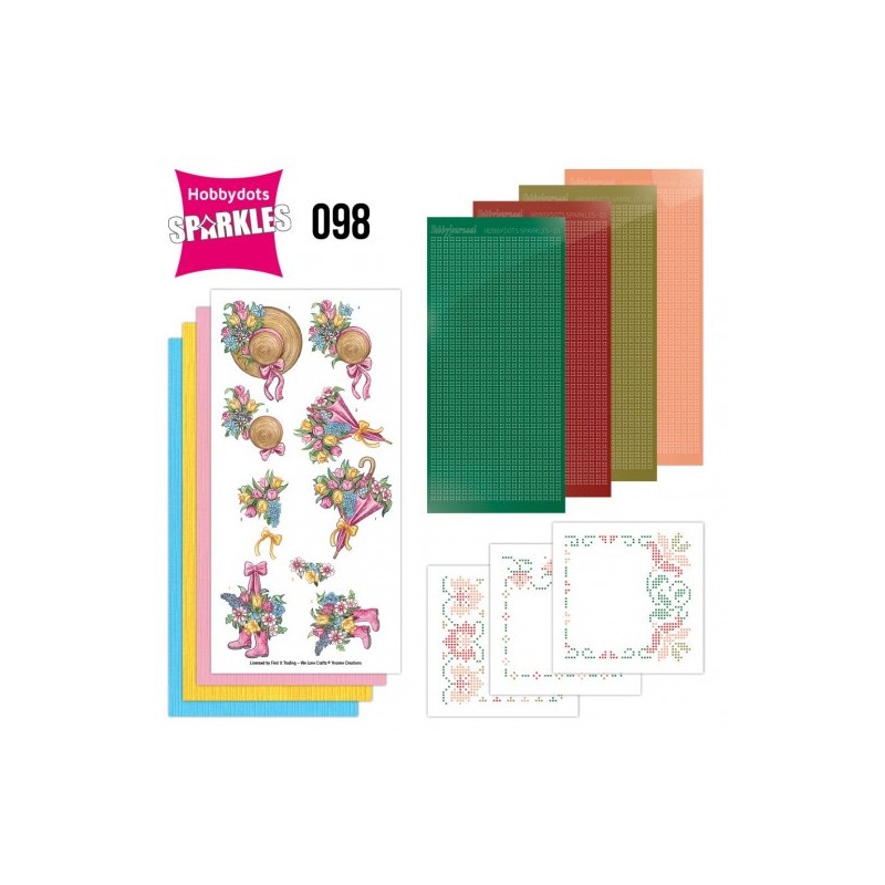 (SPDO098)Sparkles Set 98 Yvonne Creations Umbrella and Flowers