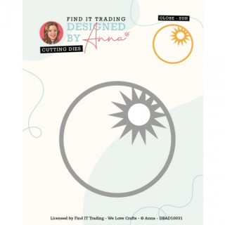(DBAD10031)Designed by Anna - Mix and Match Cutting Dies - Globe Sun
