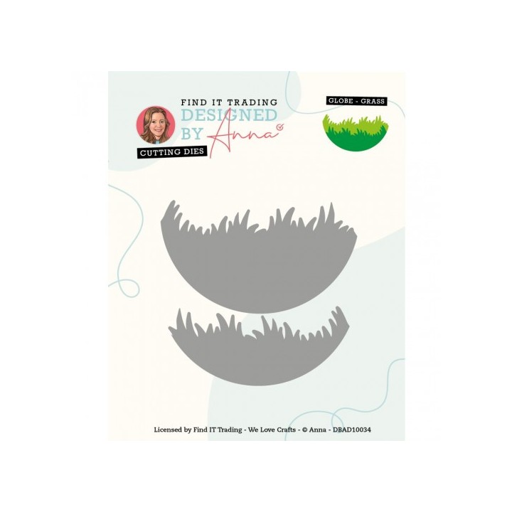 (DBAD10034)Designed by Anna - Mix and Match Cutting Dies - Globe Grass