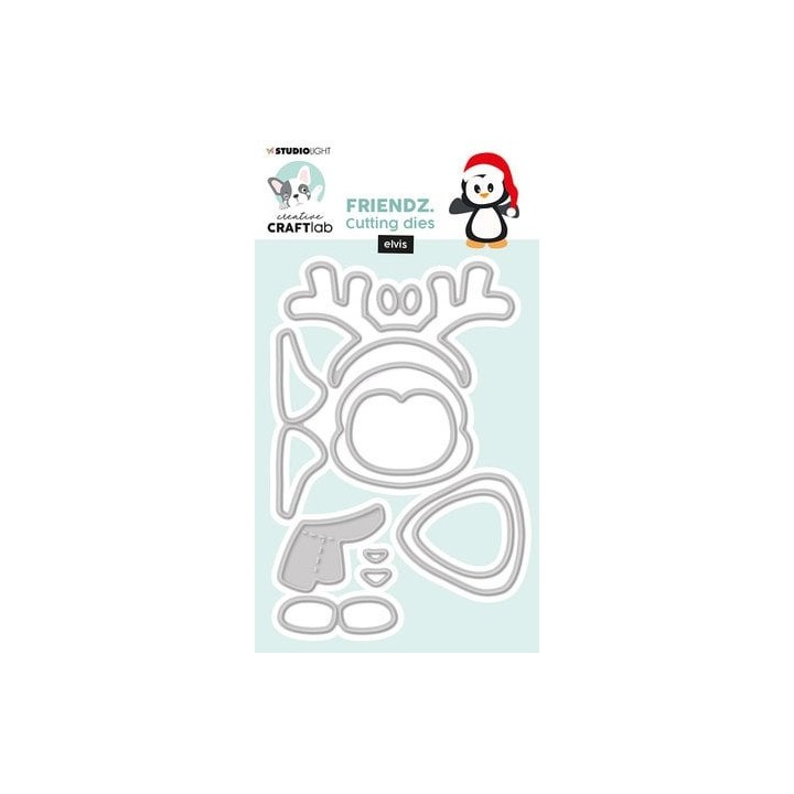 (CCL-FR-CD430)Studio Light SL Cutting Die Friendz Cutting Dies Penguin Elvis