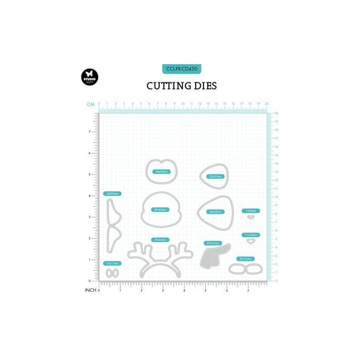 (CCL-FR-CD430)Studio Light SL Cutting Die Friendz Cutting Dies Penguin Elvis
